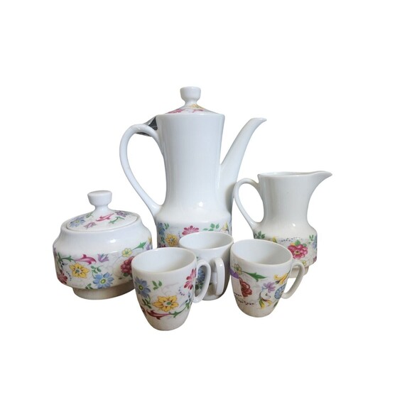 Pottery Teapot Set Ceramic Uch And Def Valencia Pottery Pre-owned Condition - Picture 1 of 14